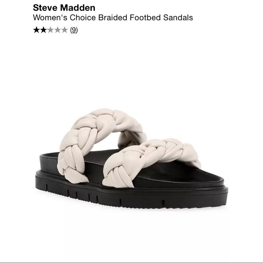 NWT Steve Madden Chunky Braided Slide On Sandal